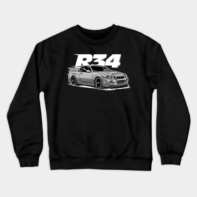 R34!!! Crewneck Sweatshirt by melsa